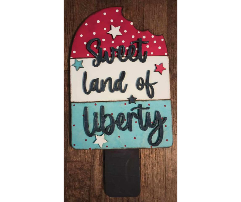 Patriotic Popsicle Doorhanger