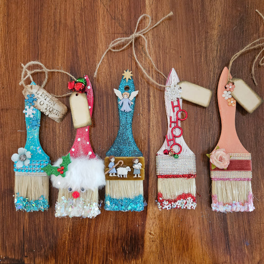 🎨✨ Virtual Paintbrush Ornament Workshop – Private Online Class