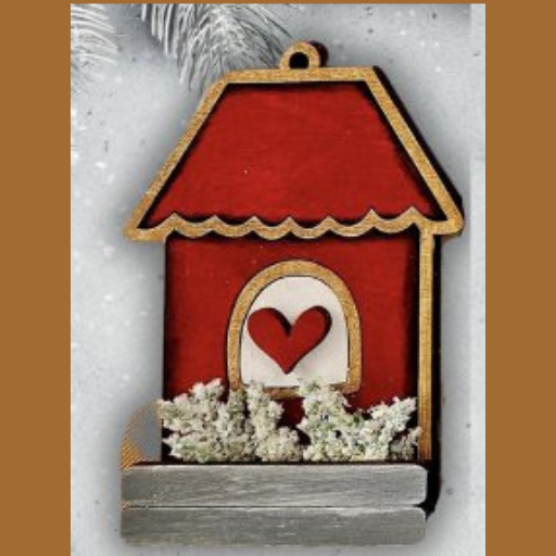 House with Flower box Ornament DIY Kit