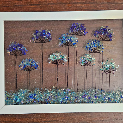 Crushed Glass and Resin Art Piece Class – Sept.2nd 🎨✨