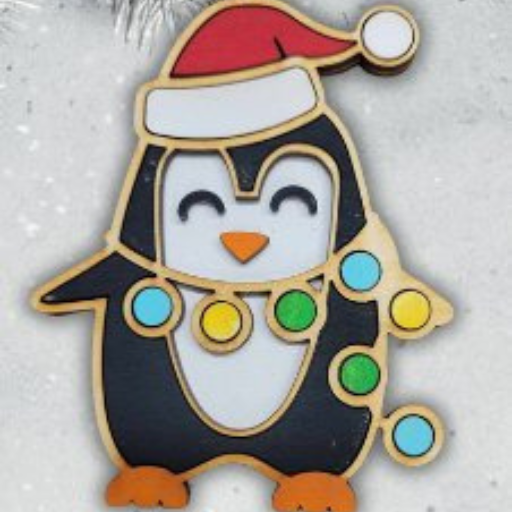 Penguin with lights Ornament DIY Kit