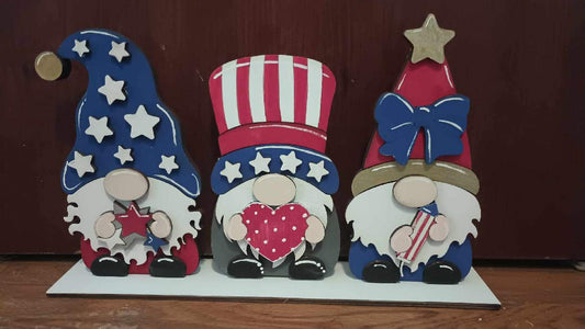 Patriotic Gnome Trio