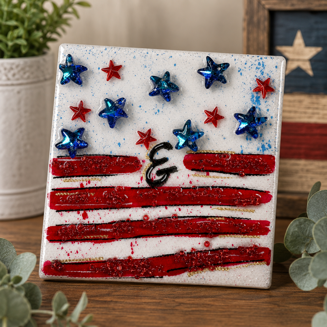 🇺🇸 June 23rd Patriotic Crushed Glass & Resin Block Trio Workshop 🇺🇸