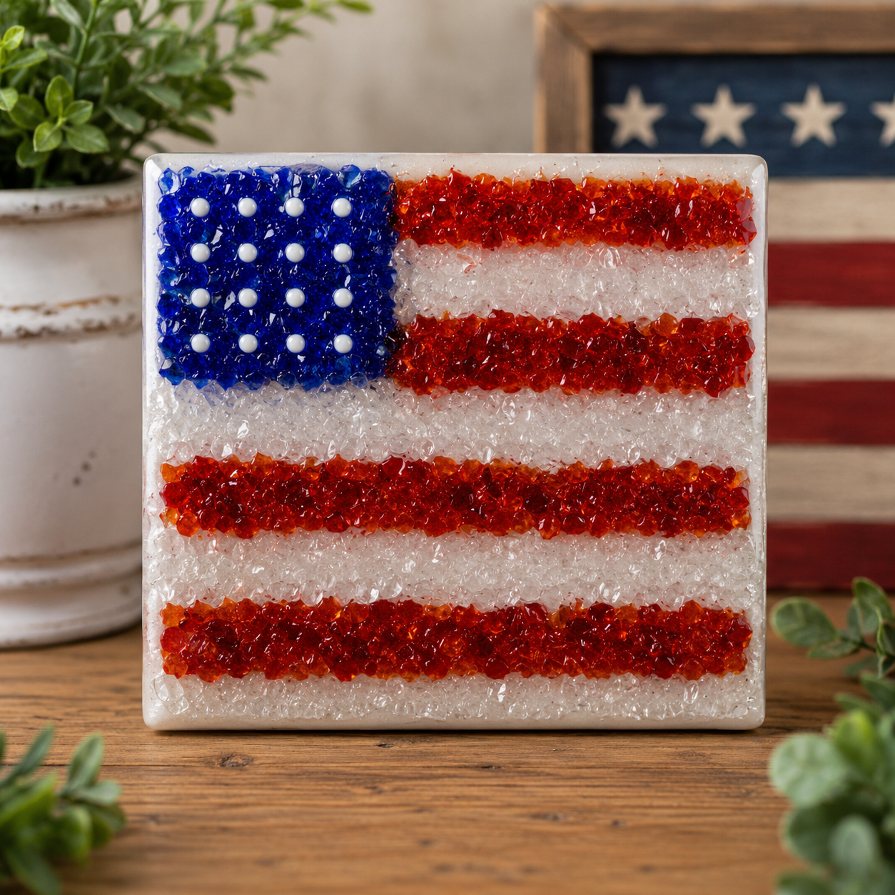 🇺🇸 June 23rd Patriotic Crushed Glass & Resin Block Trio Workshop 🇺🇸