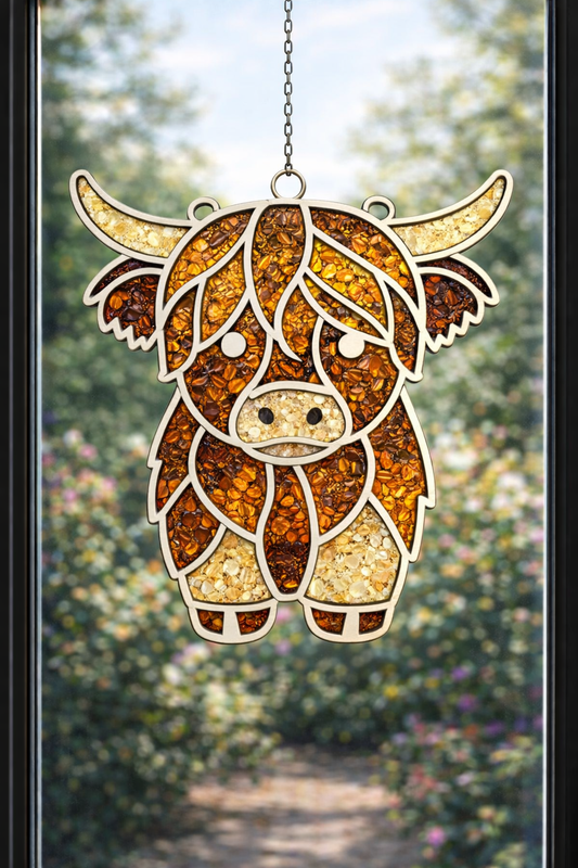 Highland Cow Suncatcher DIY