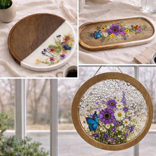 May 19th, 2026 Choose 1, trays or new suncatcher all with dried flowers, Hosted by Southern Grace Mercantile at Painting Around